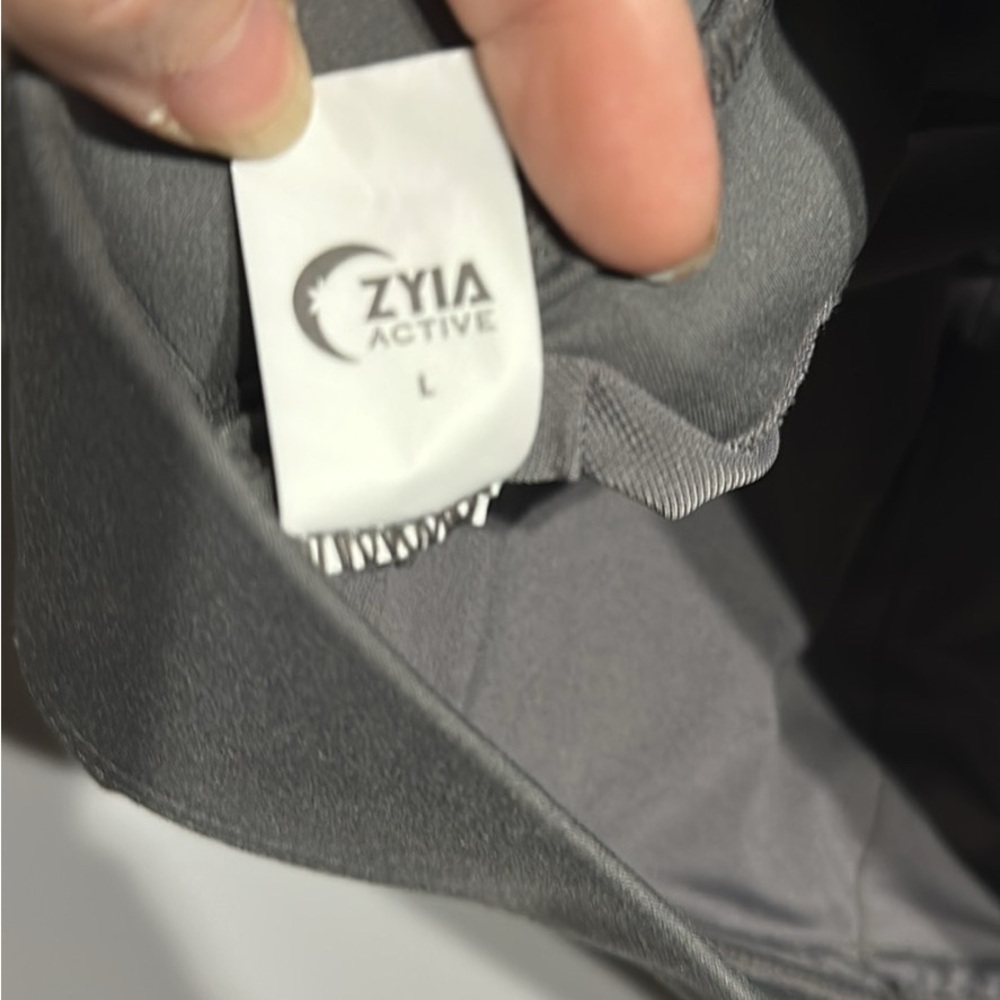 ZYIA Gray Sports Bra Racerback Intimates - Picture 3 of 3